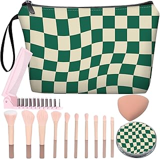 Bolsa de maquillaje personalizada con espejo,...