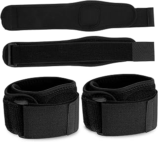 COLLBATH 4 Pçs Cotoveleiras Cotoveleiras Para Homens Acessórios De Boliche Suporte De Cotovelo Ajustável Cinta De Cotovelo Para Tendinite E Cotovelo De Tenista Pano Ok Protetor De Cotovelo