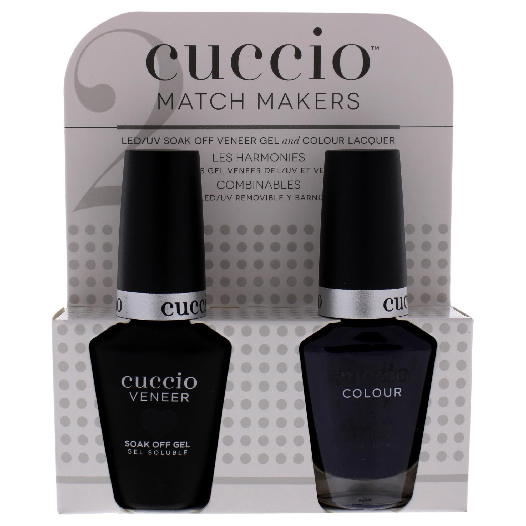 Cuccio Matchmaker - Colour Nail Lacquer & Veneer Gel Polish - For Manicures & Pedicures, Full Coverage - Long Lasting, High Shine - Cruelty,