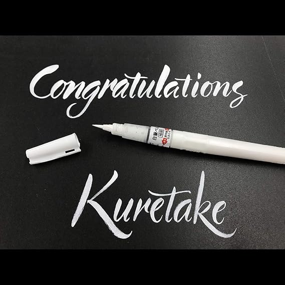 Kuretake Zig Brush Pen White Cartridge, for illustr, Manga, Artworks, for Professional, Artists, Beginners Made in Japan
