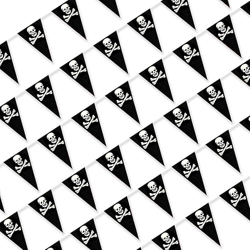 Miniatura 10 de MARFOREVER Bandera de Cuadros en Blanco y Negro de 100 pies, 48 Piezas Banderas de Carreras Banderín de Coche de Carreras Bandera de Camión Monstruo