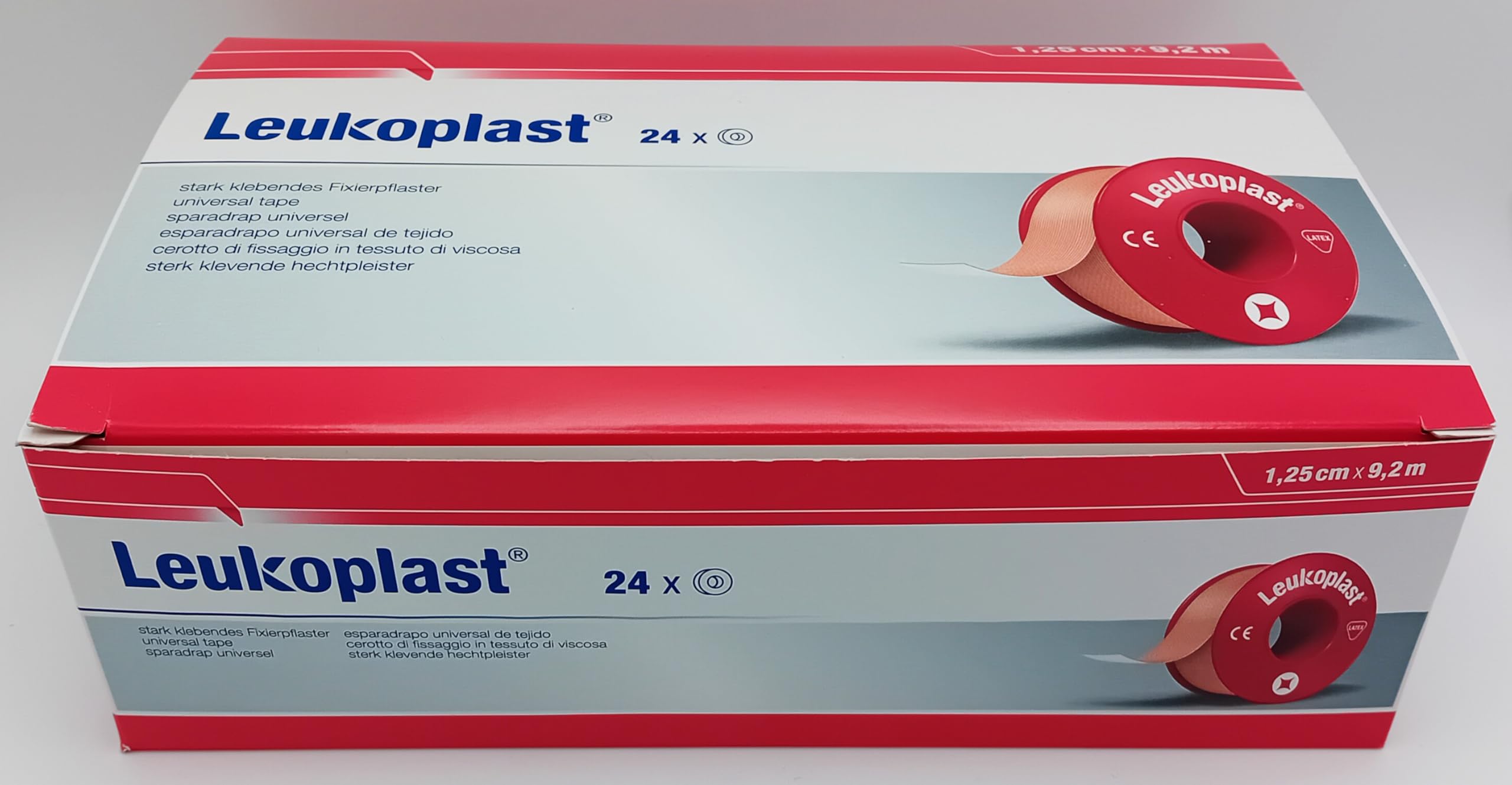 Nastro adesivo medico, 1,25 cm x 9,2 m, confezione da 24, sicuro e delicato