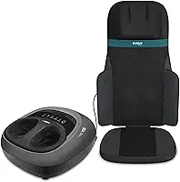 GENIS RELAX Assento Massageador Shiatsu Comfort e Massageador para pés com aquecimento Bivolt