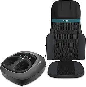 GENIS RELAX Assento Massageador Shiatsu Comfort e Massageador para pés com aquecimento Bivolt