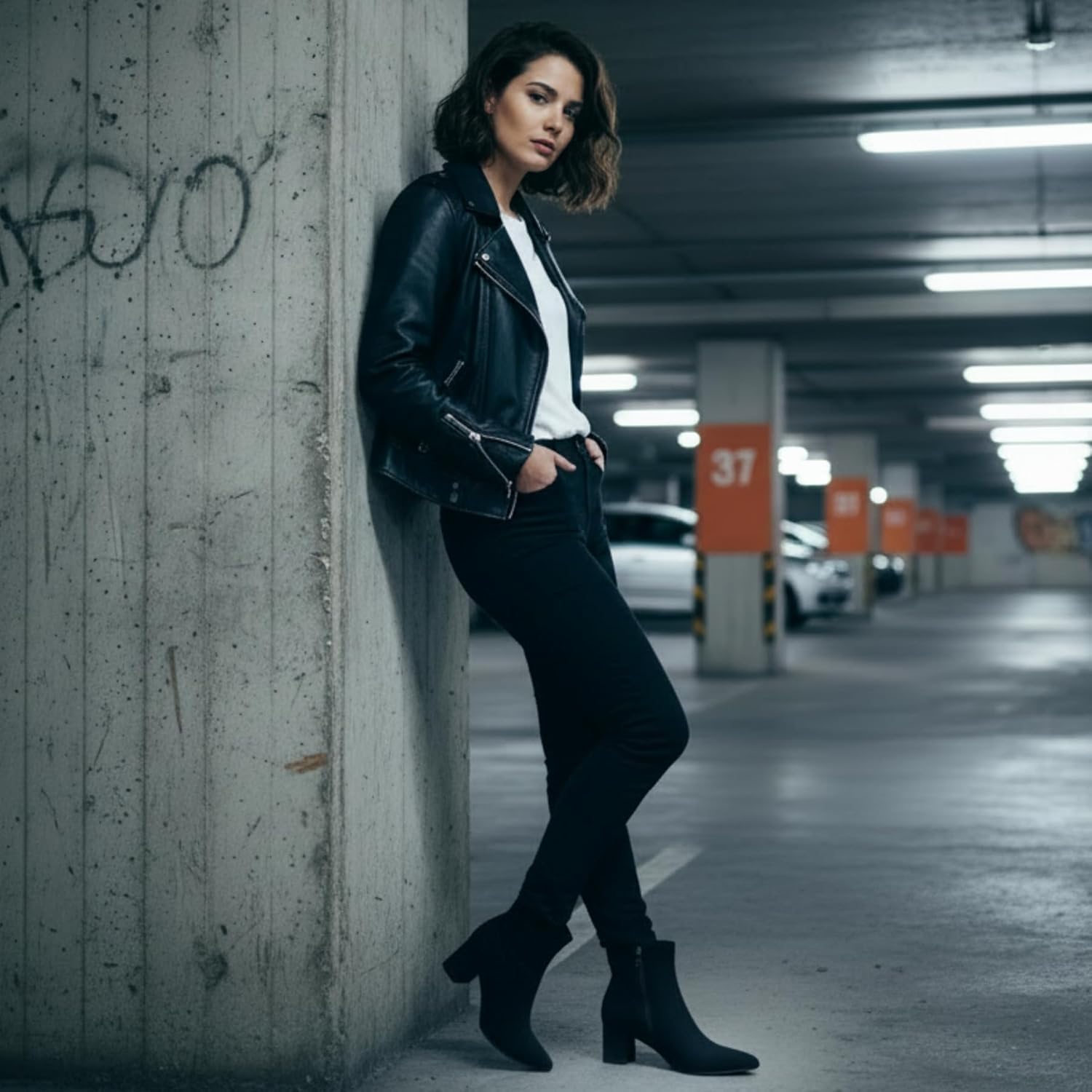 Women's Ankle Boots Pointed Toe Chunky Block Heel Short Boots for Women Low Heeled Booties - Image 3