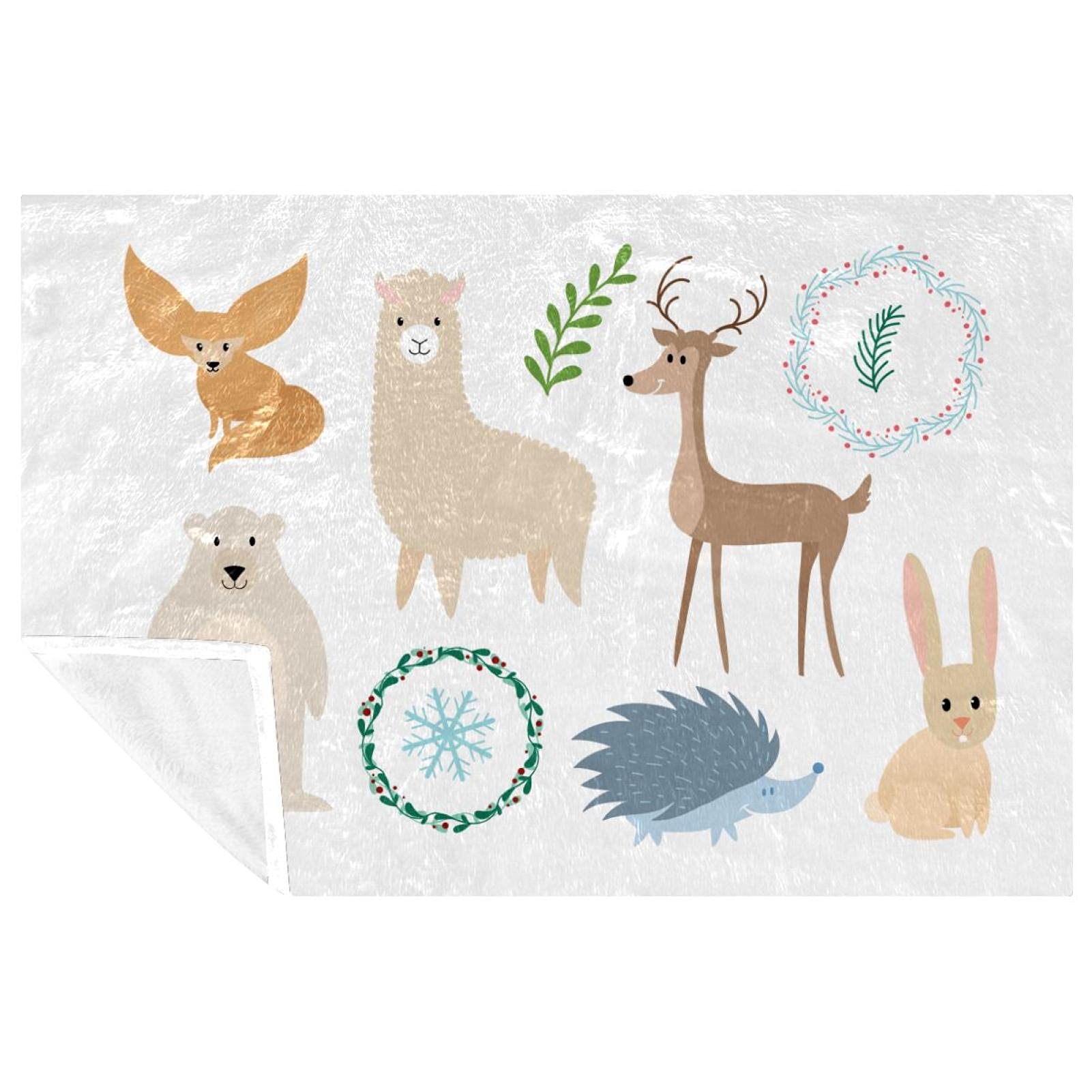 Couverture douce de qualité supérieure à motif imprimé animaux