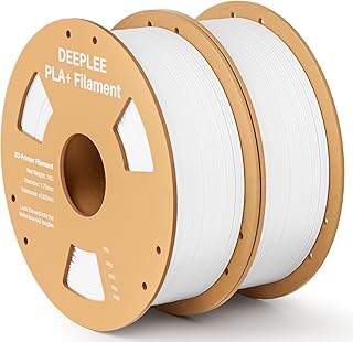 DEEPLEE PLA+ Filament 1.75mm, PLA Plus 3D Drucker Filament, Maßgenauigkeit +/- 0,02 mm, Filament 3D-Druckmaterialien, Weiß...