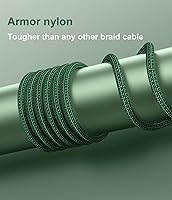 Vista 43 de Cable USBC de 10 pies, paquete de 2 cables largos USBC de carga rápida, cable trenzado de nailon USB C a USB C cargador de iPhone compatible
