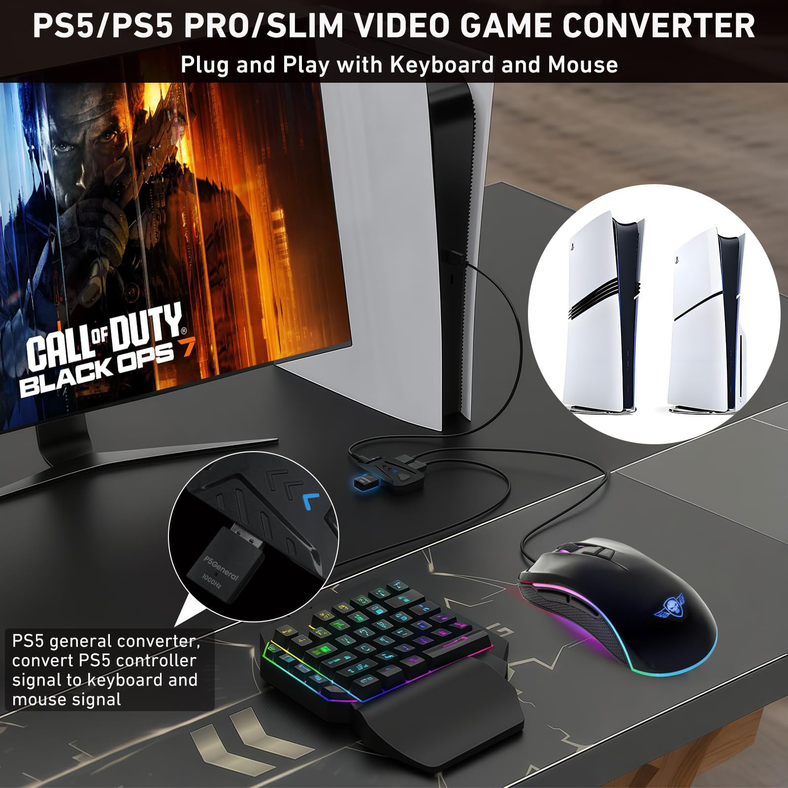 Amazon.co.jp: PS5 キーボードとマウスアダプター P5General USB