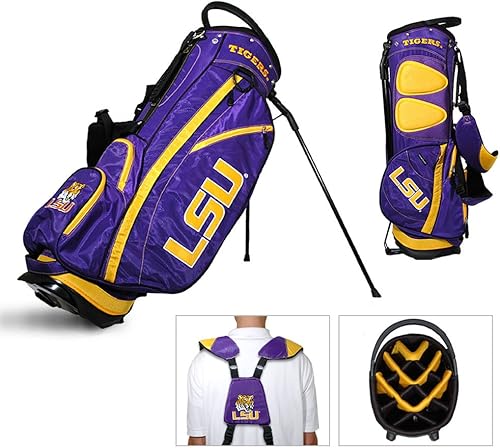 Miniatura 19 de Team Golf NCAA Fairway - Bolsa de soporte de golf, ligera, parte superior de 14 direcciones, soporte de acción de resorte, bolsillo térmico aislado