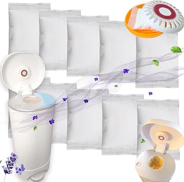 PurifyLogix 10PCS Upgraded Lavender Scented Baking Soda Refills for 3.5" Puck Baking Soda Cartridge, Diaper Pail Deodorizers Odor Absorber Compatible with Munchkin Step and Pail Diaper Pails