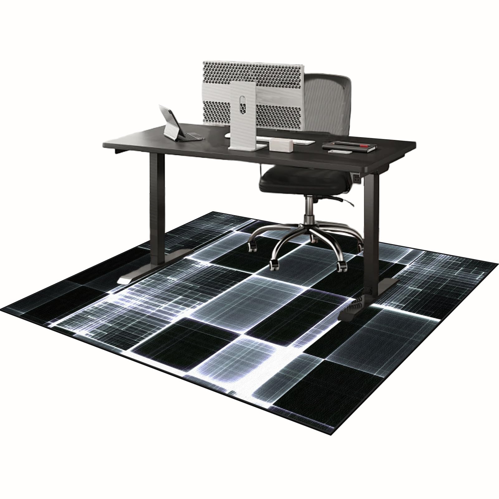 70 x 120 cm Gaming Bürostuhl Teppich Bodenschutzmatte für Hartböden Stuhlunterlage Gaming Teppich Bürostuhl Matte Bodenmatte rutschfest Bürostuhlunterlage Stuhlmatten Stuhl Unterlage Schreibtisch