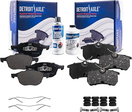 Miniatura 75 de Detroit Axle - Pastillas de freno para Chevy Trailblazer GMC Envoy Pastillas de freno de cerámica w/Hardware Buick Rainier Isuzu Ascender Olds