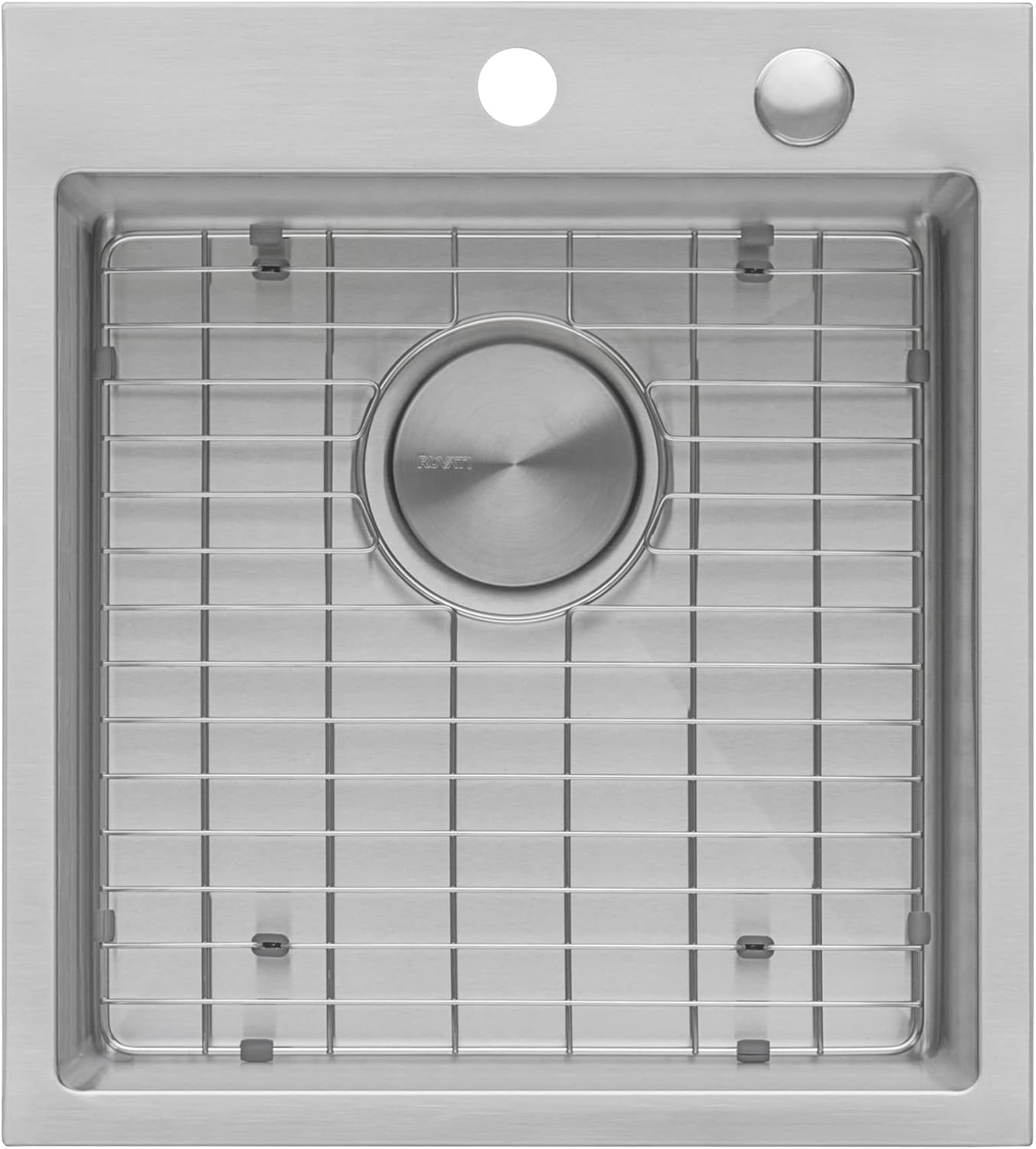 Ruvati 18 x 20 inch Drop-in Topmount Rounded 16 Gauge Stainless Steel Bar Prep Kitchen Sink Single Bowl - RVH8006