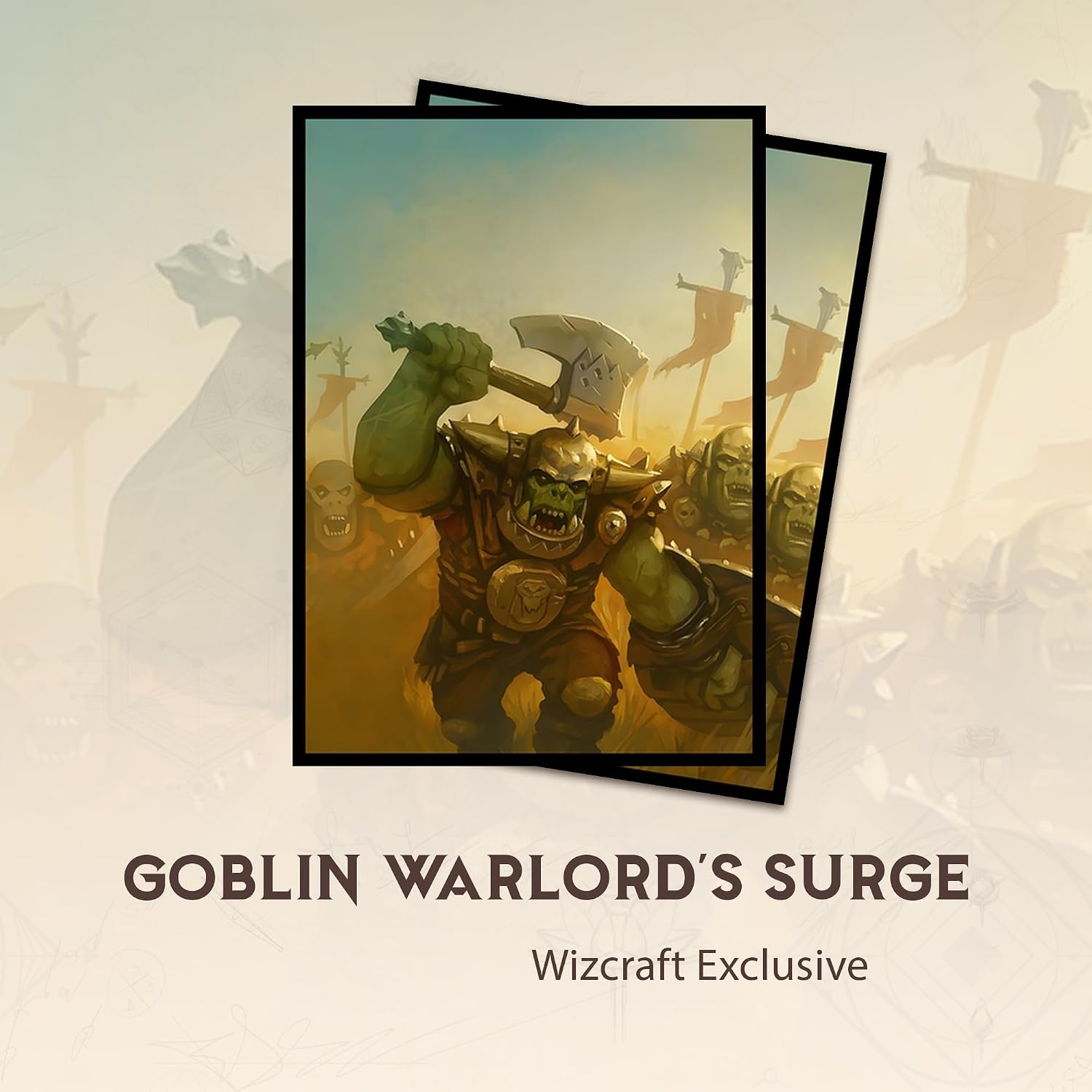 Goblin Warlord's Surge MTG Card Sleeves (Smooth) - 104 Count Standard Size TCG Sleeves - Compatible with Magic The Gathering, Lorcana - Double Sleeving - Original Art Design