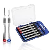 WORKPRO 6-Piece Magnetic Screwdriver Set&comma; S2 Alloy Steel&comma; 3 Phillips and 3 Slotted Tips Small Screwdriver Repair Tool Kit&comma; Good for Phone&comma; Computer&comma; Watch&comma; Eyeglass&comma; Electronic