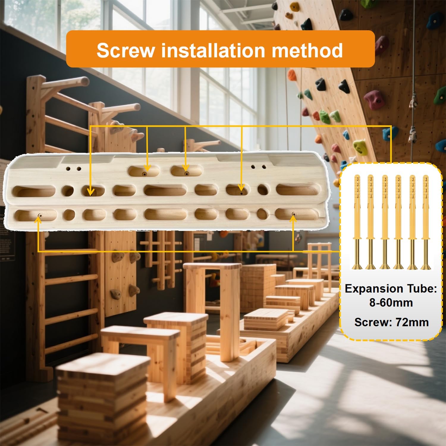 Climbing Hangboard Rock Climbing Training as Climbing Fingerboard with Jugs, Slopes and Edges, Pockets as Door Mounted Training Station Rock Climbing Pull Up Bar