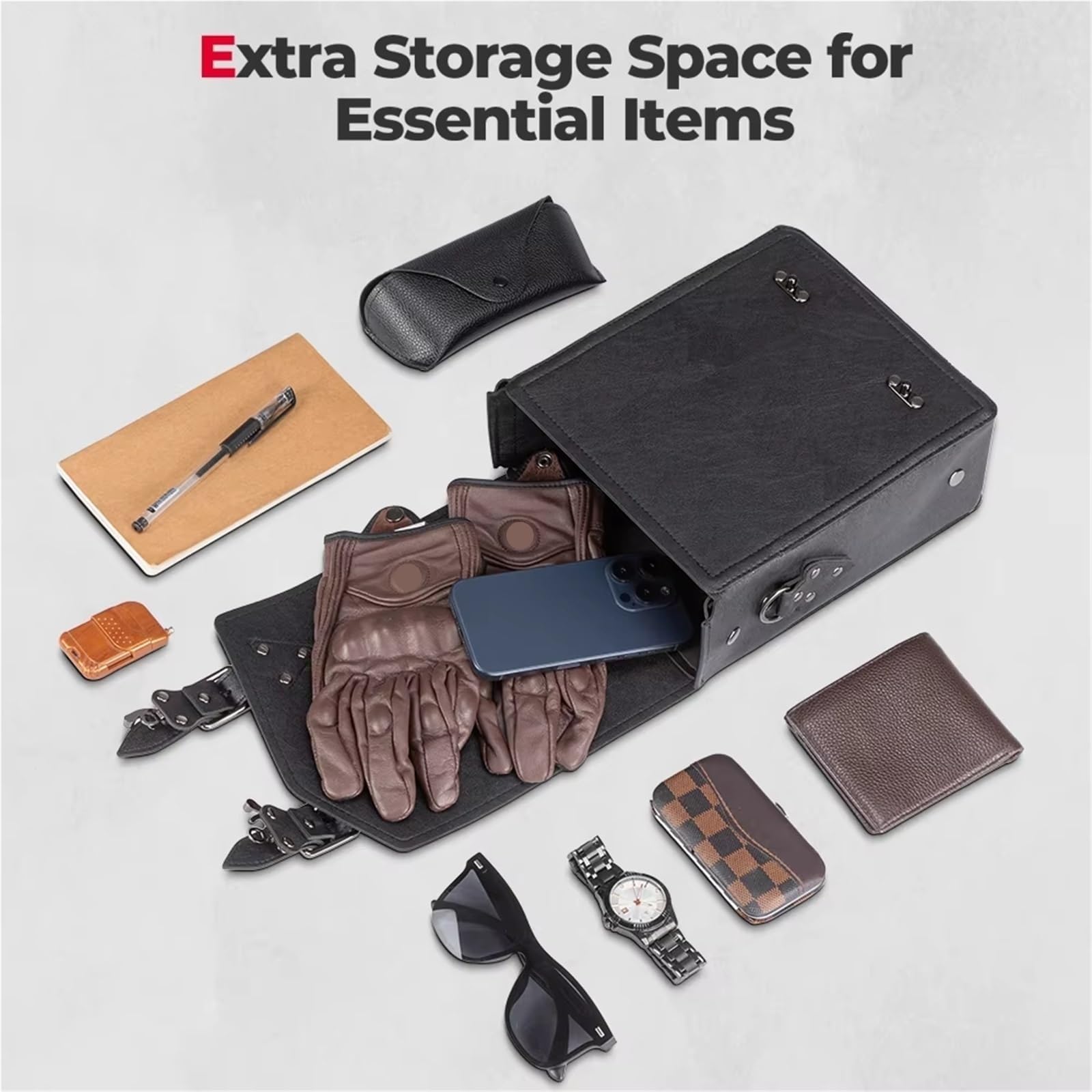 Bolsa Moto Asiento Bolsa Para Respaldo Motocicleta Cuero Sintético Bolsa Viaje Para Guardar Herramientas Y Sillín Universal Mochila Asiento Moto