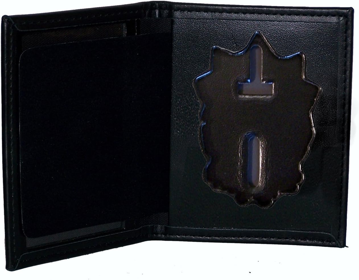 Dress Leather Badge and ID Case for NY City Police Captain (Cutout PF64)