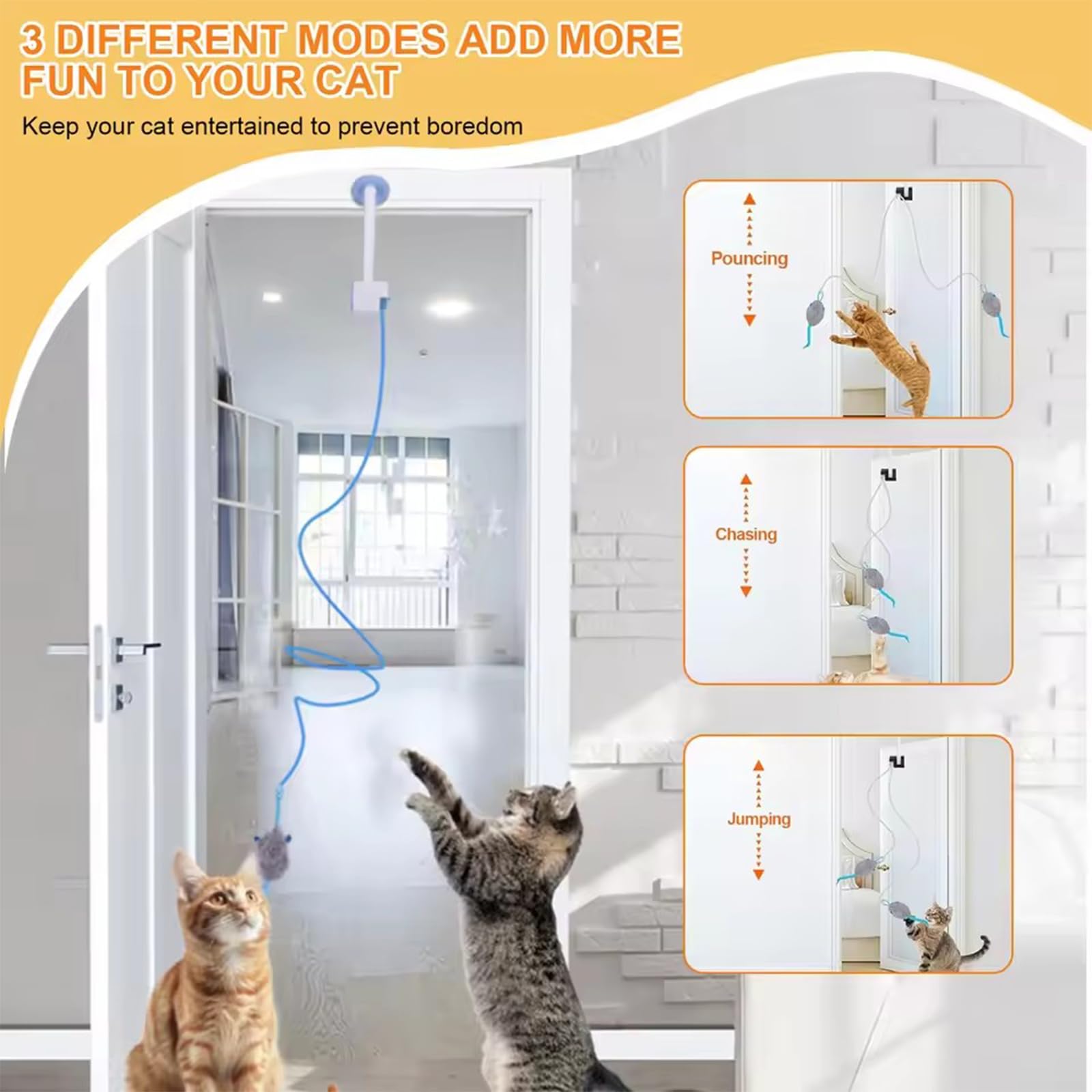 Jouet électrique interactif pour Chat avec télécommande - Jouet Chat interactif,Mouvement Automatique à 360° avec mouvements irréguliers - Rechargeable par USB - pour Les Chats à l'intérieur
