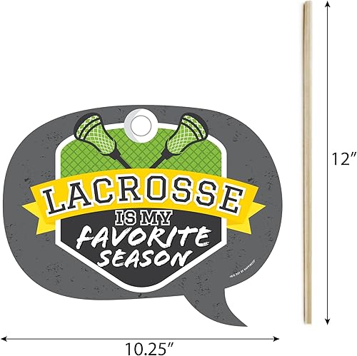 Miniatura 5 de Big Dot of Happiness Funny Lax to the Max - Lacrosse - Kit de accesorios para cabina de fotos para fiestas, 10 piezas