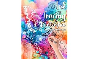 Ink Tracing Butterflies Backwards Coloring Book