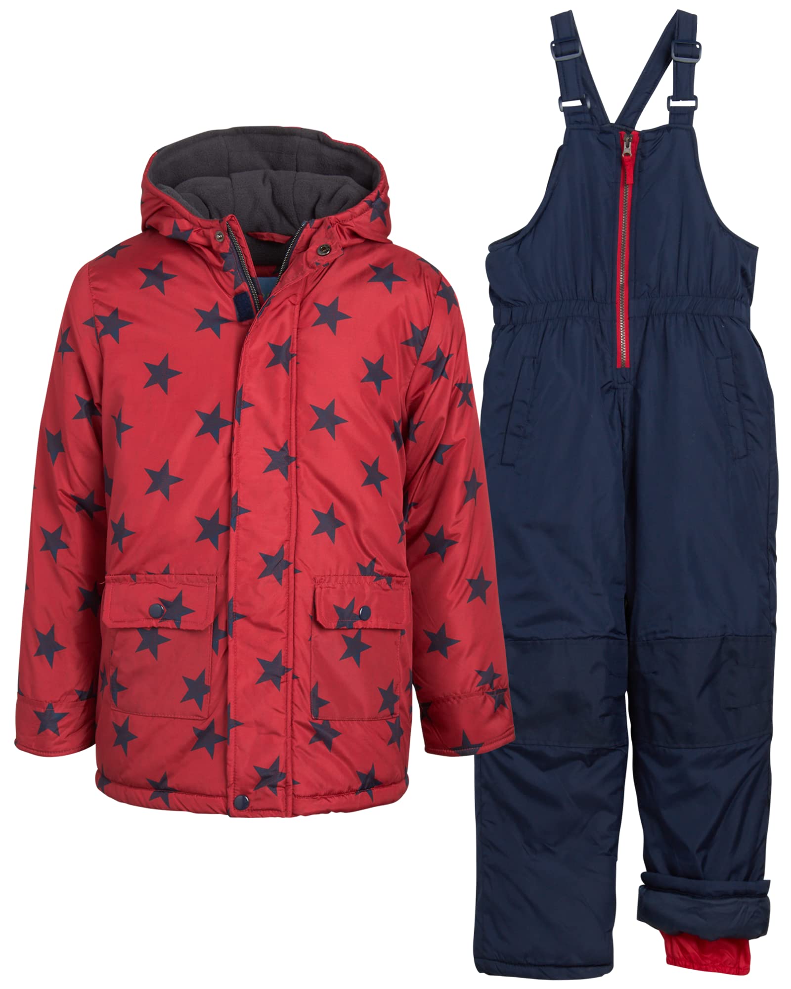 Wippette Boys' Snowsuit - 2 Piece Heavyweight Insulated Ski Jacket and Snow Bib (12M-12)