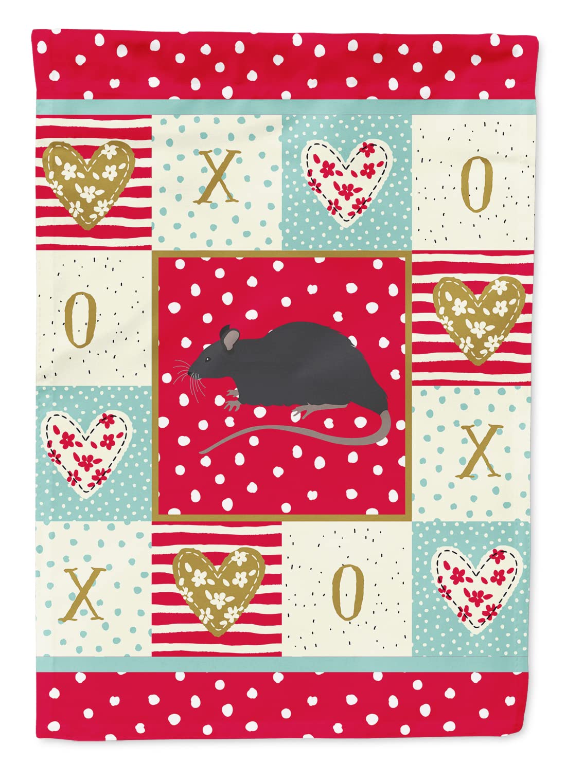 Drapeau Black Rat Love Caroline's Treasures CK5456CHF grand format multicolore pour maison