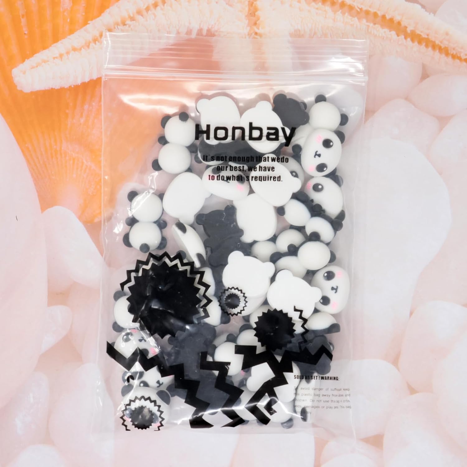 Honbay 40PCS Panda Flatback Resin Charms Cute Panda Head and Backs Resin Cabochons for Hair Accessories Phone Case Scrapbooking Decoration (2 Style) - Image 5