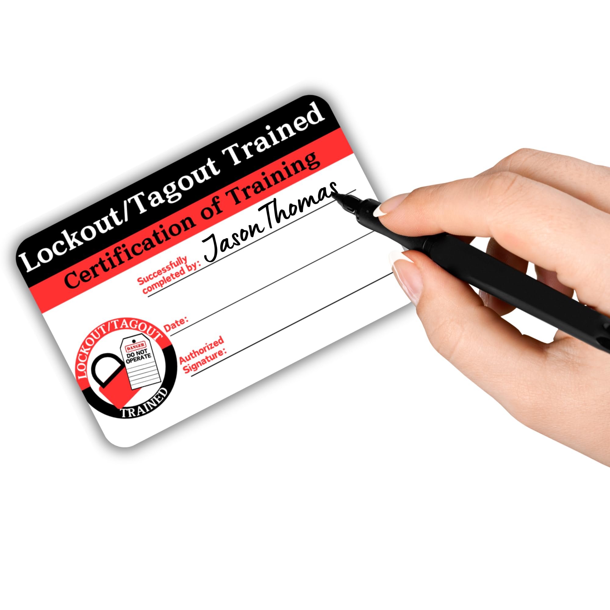 OSHA-Schild „Gefahr – Follow Lockout/Tag Out Procedures“ – 35,6x25,4 Cm, Starrer Kunststoff | Für Werkstatt & Industrie