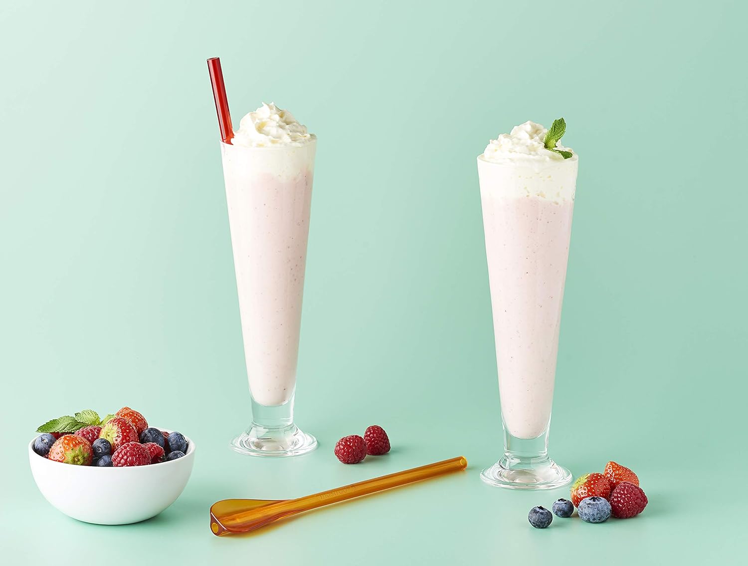 Smoothie Milkshake Spoon Straws - set of 6