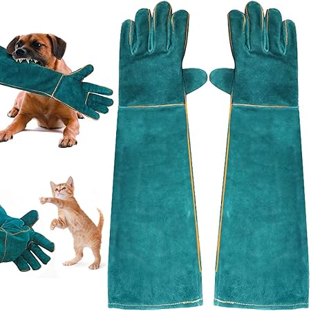 Amazon 和田工業 噛みつき 防止 手袋 有名ドッグトレーナー開発 猫 犬 トリミング ペット グローブ 引っかき 牛革 厚手 保護手袋爬虫類 園芸 耐摩耗性 耐熱性 ノーマル グリーン 和田工業 Wada Industry 訓練士用スーツ セット 通販