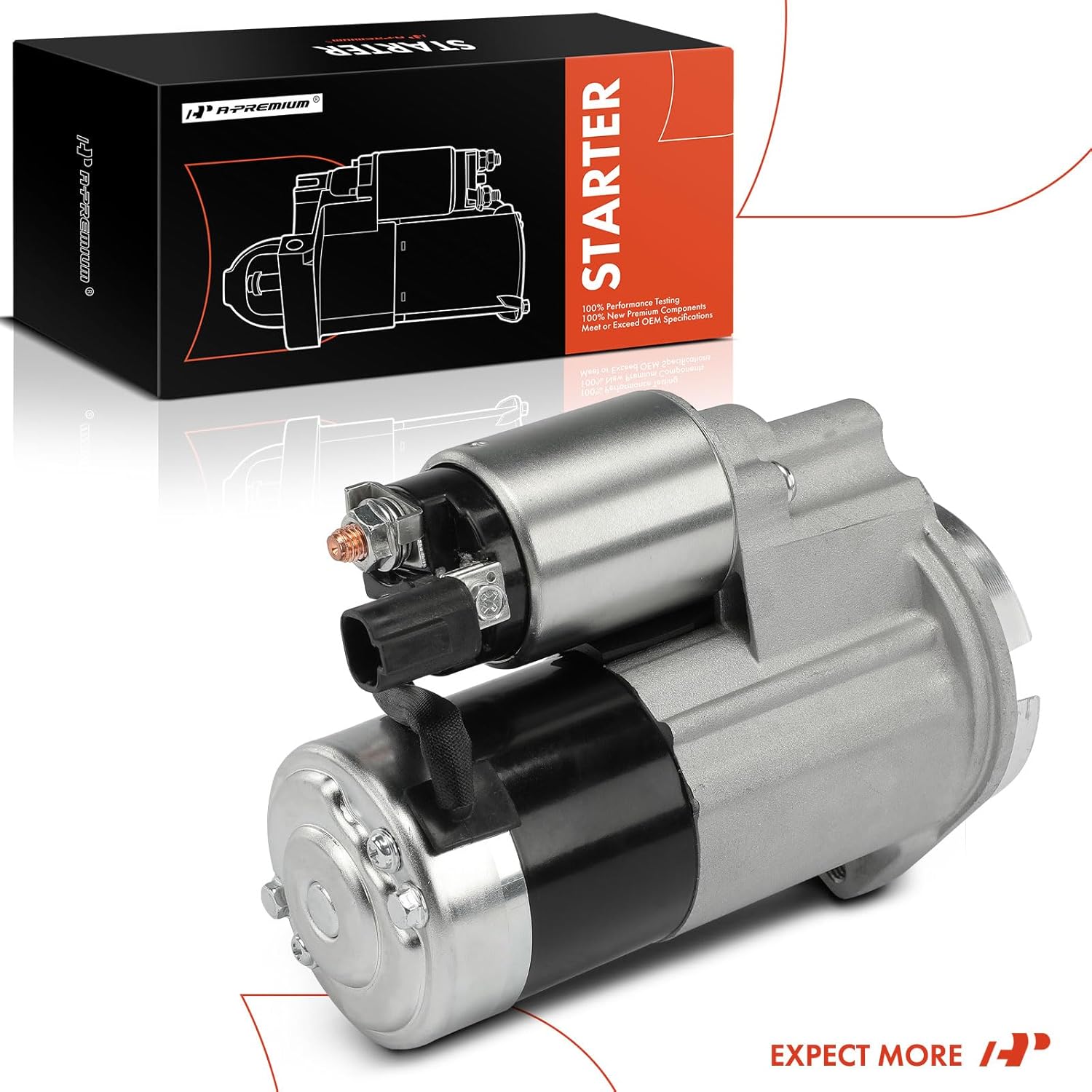 A-Premium Starter Motor Compatible with Nissan Pathfinder 1996-2000 & Infiniti QX4 1997-2000, 3.3L, 12V 1.4KW 9-Teeth Clockwise, Replace# 233000W010, 233000W011
