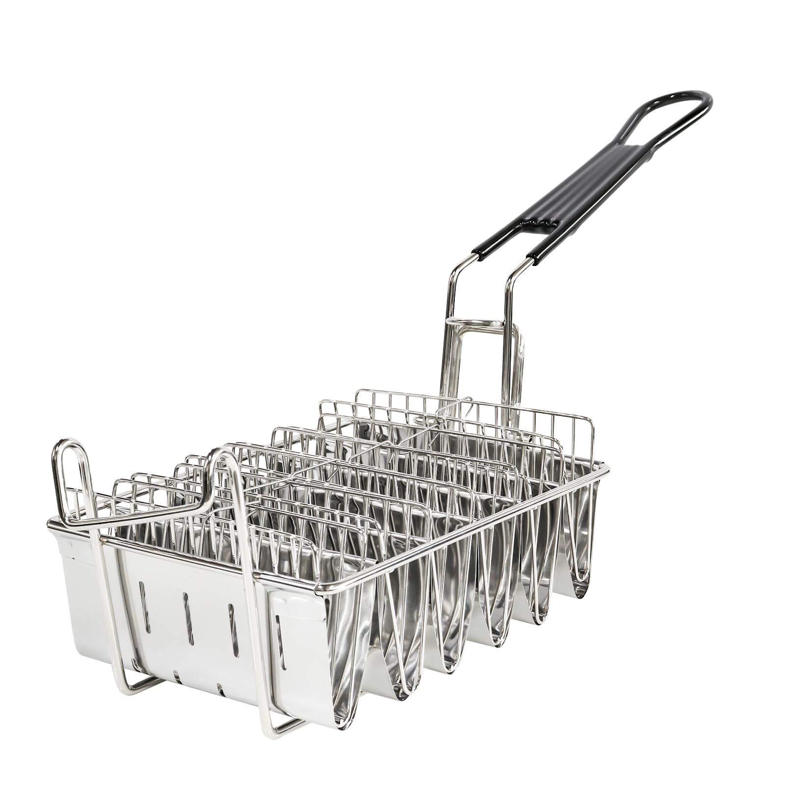 Stainless Steel Taco Fry Basket - Handles Included -9 Stainless Steel Taco Fry Basket - Handles Included -9