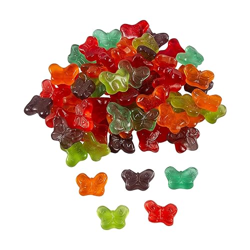 Mini caramelo de mariposas gomosas - 146 piezas