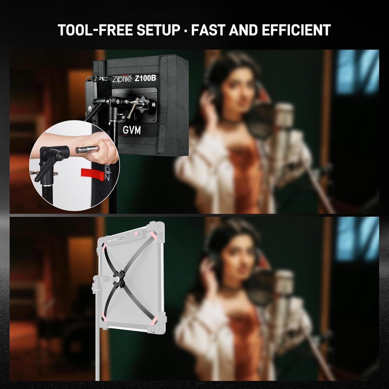 GVM Z100B 100W Flexible Bi-Color LED Panel Light Mat with Softbox, App Control Studio Light, 2700K–6800K, CRI 95+, 4680lx/0.5m for Live Streaming, Video Recording & Photography