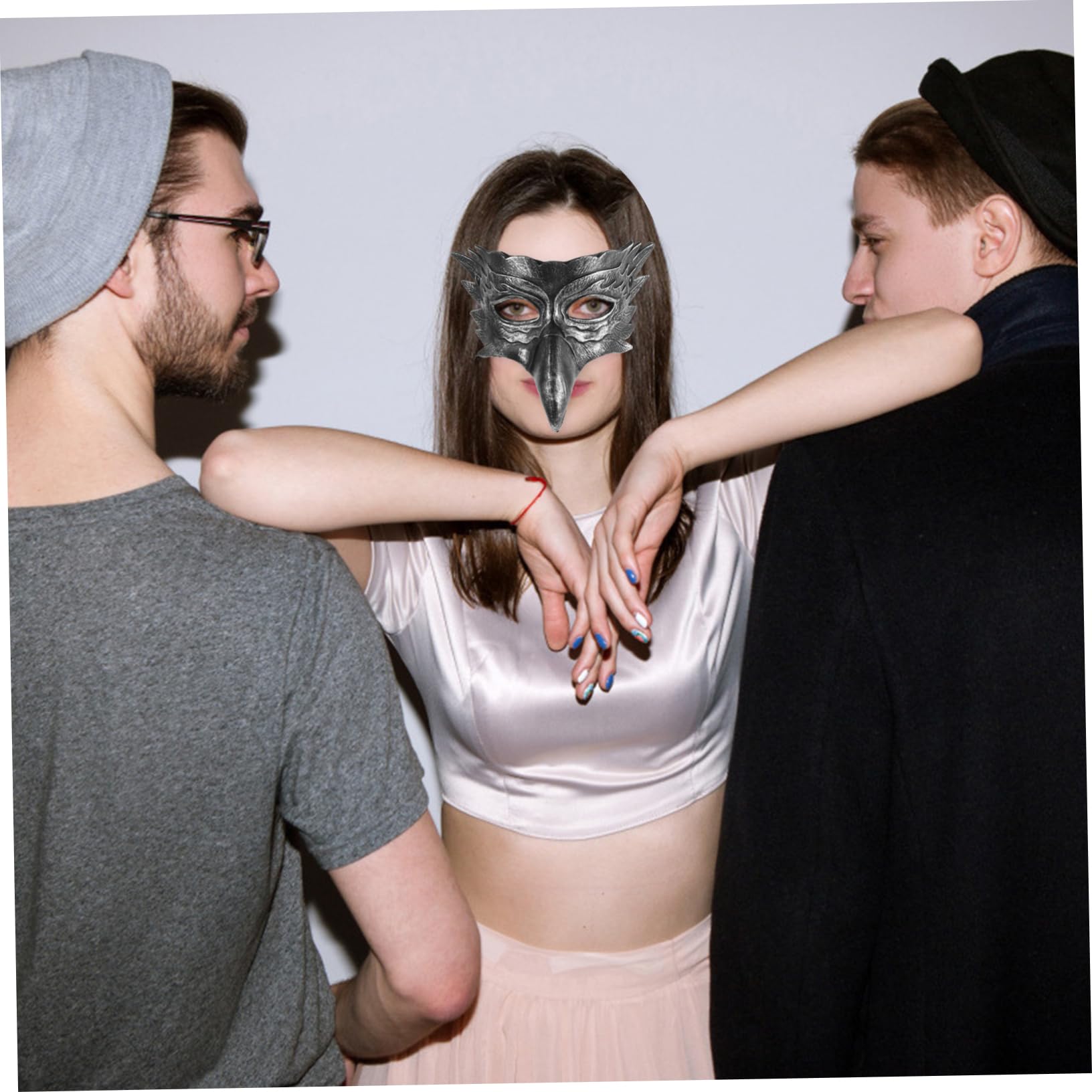 Healeved 3 Pezzi Maschera per e Cosplay Accessorio per Halloween Leggera e Confortevole Facile Indossare Perfetta per Tematici e Foto