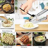 Philorn rozsdamentes fokhagyma préselt rozsdamentes acélból, ginger préselt kiegészítőkkel és tisztító kefékkel 6