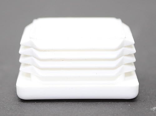 Miniatura 7 de Tapa de tubo cuadrada blanca de plástico universal de 1-12 pulgadas, tapón de acabado, tapa de extremo de tubo de tubo, deslizamiento de silla