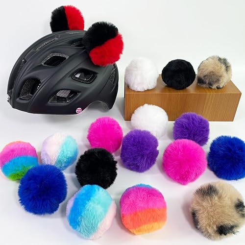 Miniatura 5 de Bolas redondas suaves para decoración de casco, accesorios de casco, 2 unidades para motocicleta, bicicleta, casco de esquí, diseño reutilizable