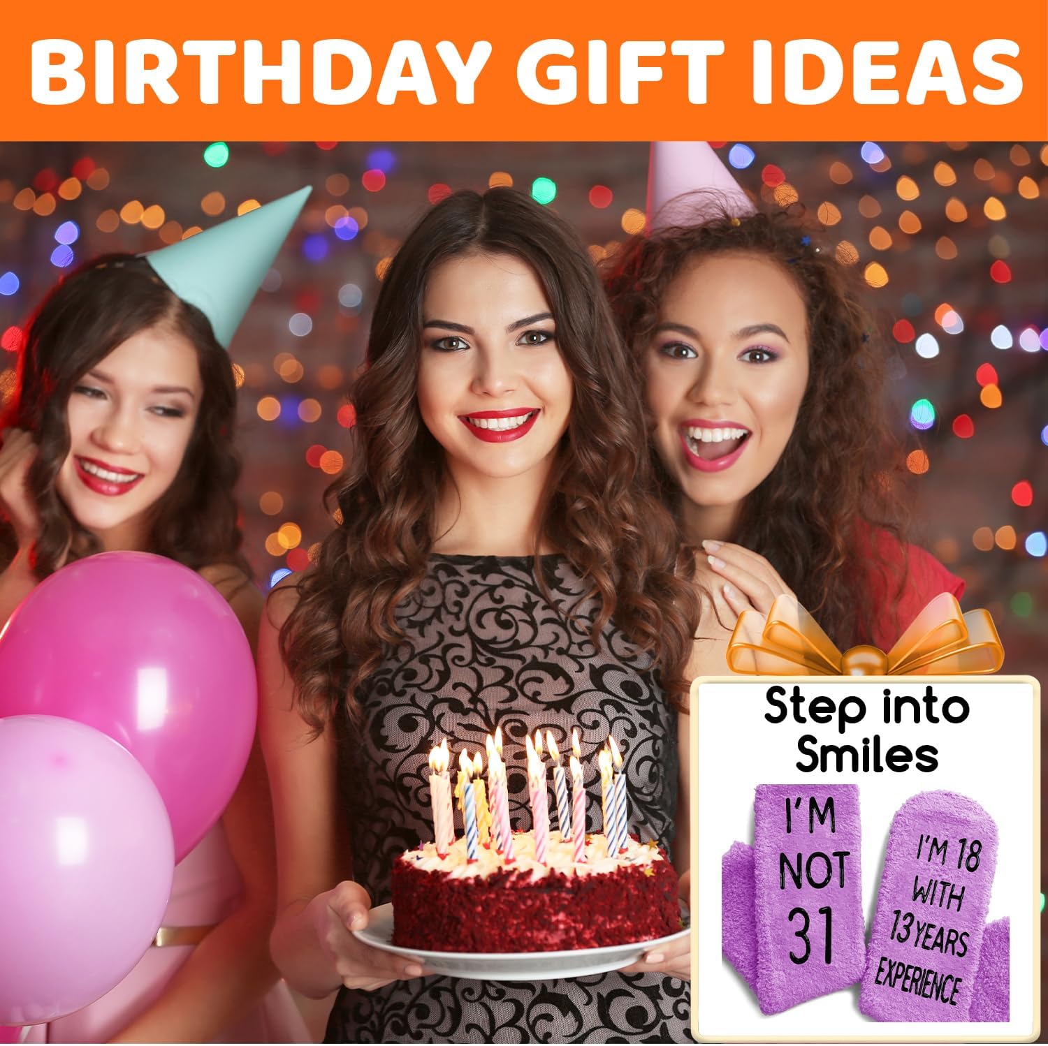 HAPPYPOP Unique Birthday Gifts for Women - Fuzzy 31 32 33 34 35 Year Old Socks - Image 4