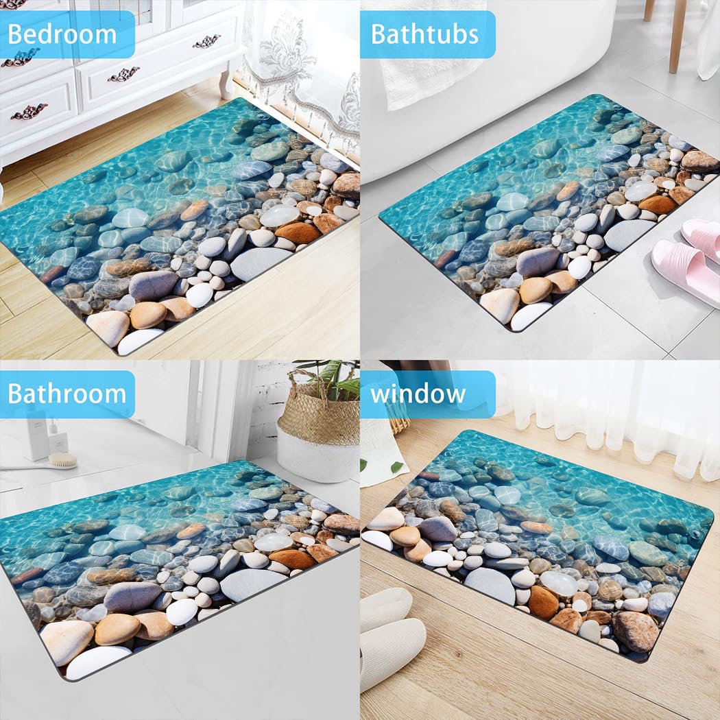 Badezimmermatte 60x40 Cm Mit Afrikanischen Tieren - Super Saugfähig & Rutschfest