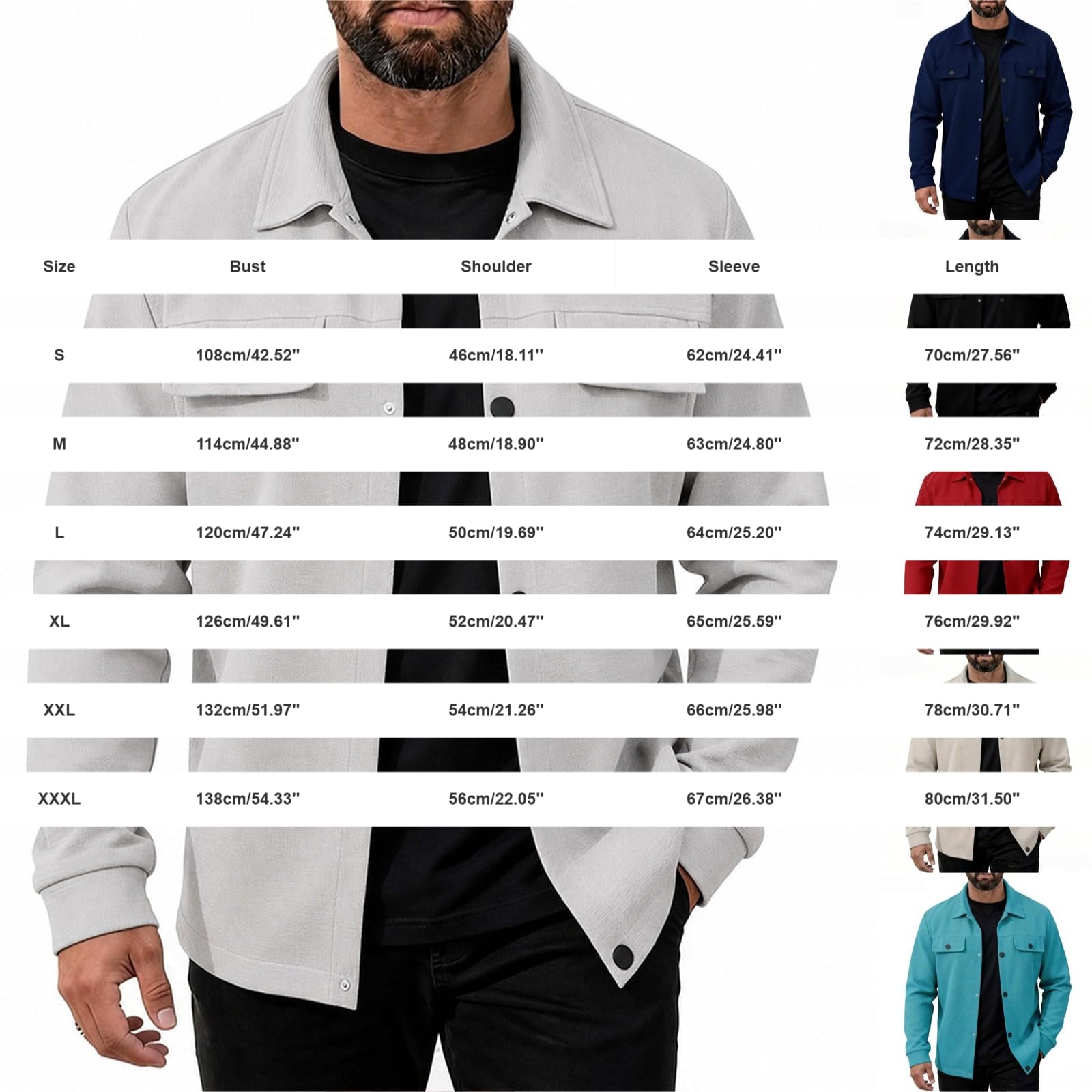 Giacca da uomo per primavera e autunno, classica ed elegante | Giacca bomber cargo con molte tasche, robusta e durevole, per lavoro casual
