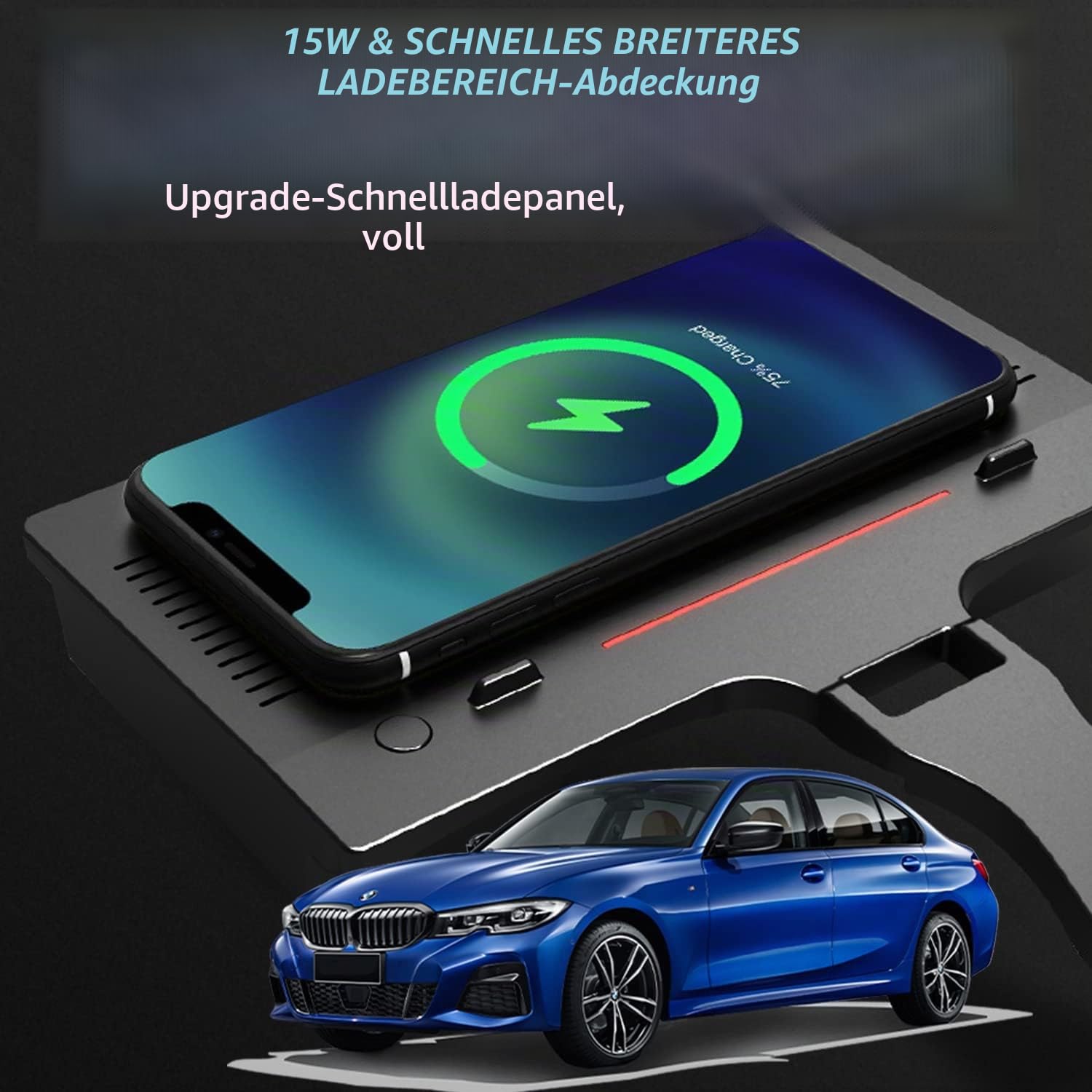Kabelloses Ladegerät für BMW 3 Series G20 2019-2024 4 Series G22 2020-2024