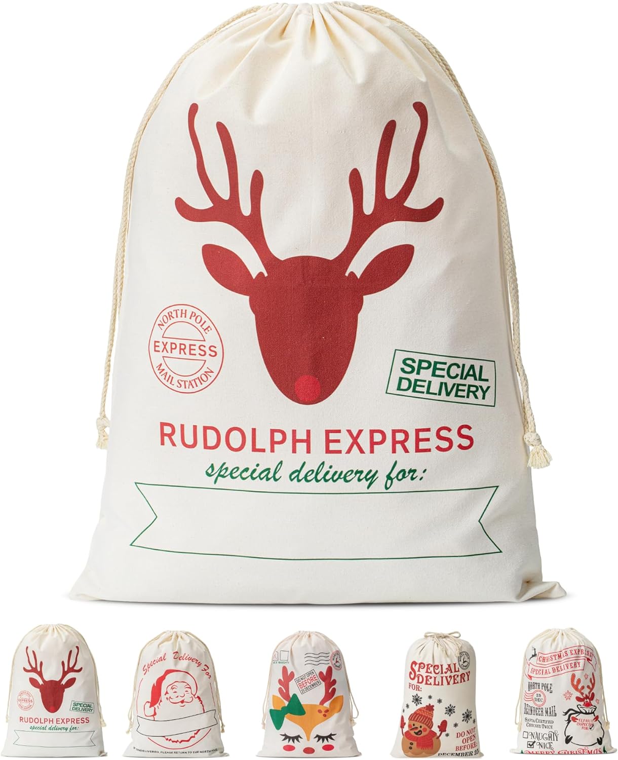 Mr. Pen Christmas Sacks for Presents, 26”x19”, Christmas