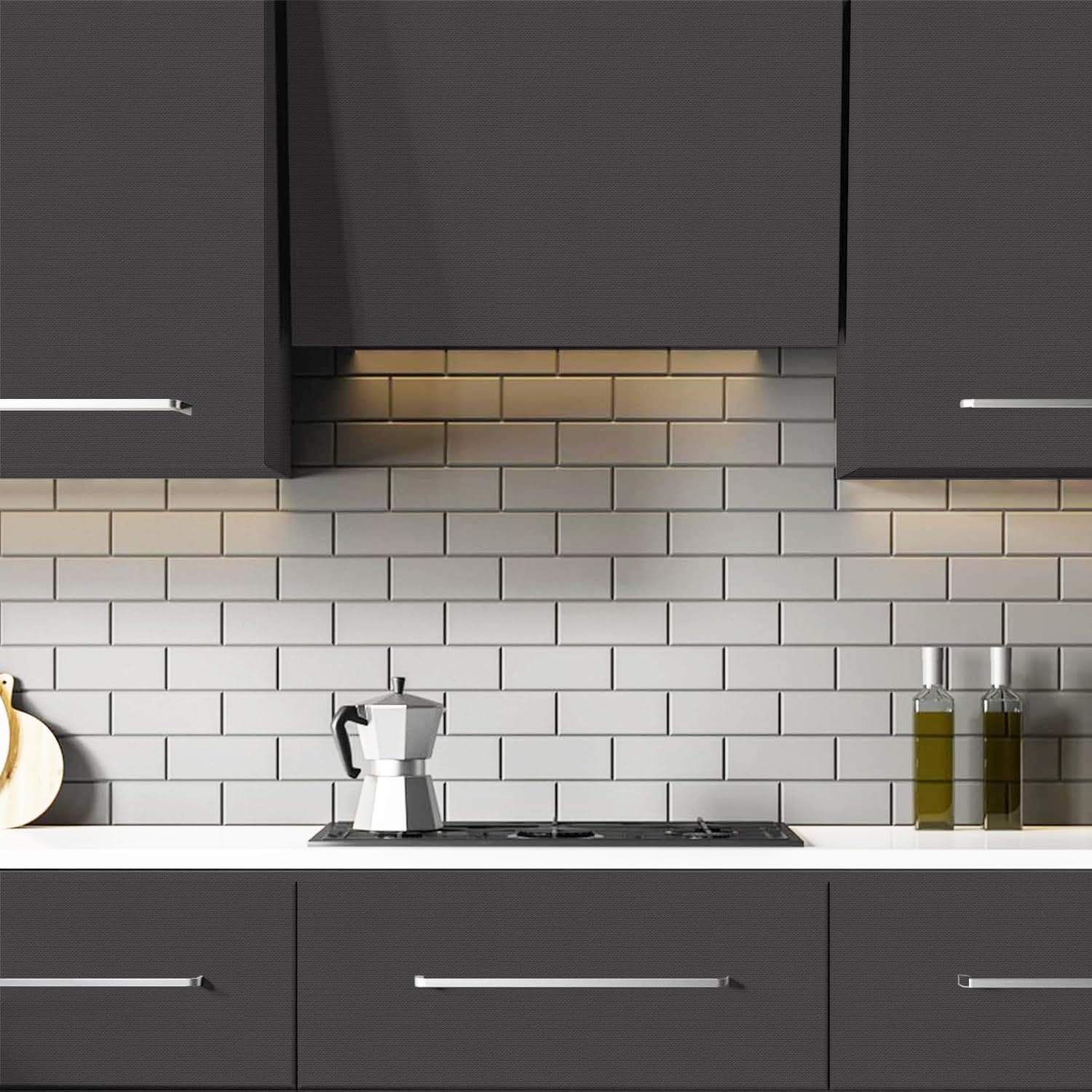 Abyssaly Grey Wallpaper Peel and Stick Solid Grey Wall Paper Contact Paper Peel and Stick Wallpaper for Bedroom Wallcovering Countertops Wall 15.7 in ×196 in