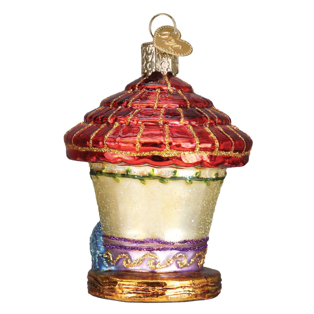Old World Christmas Viejo Mundo Navidad Encantador Birdhouse Ornamento de Cristal soplado