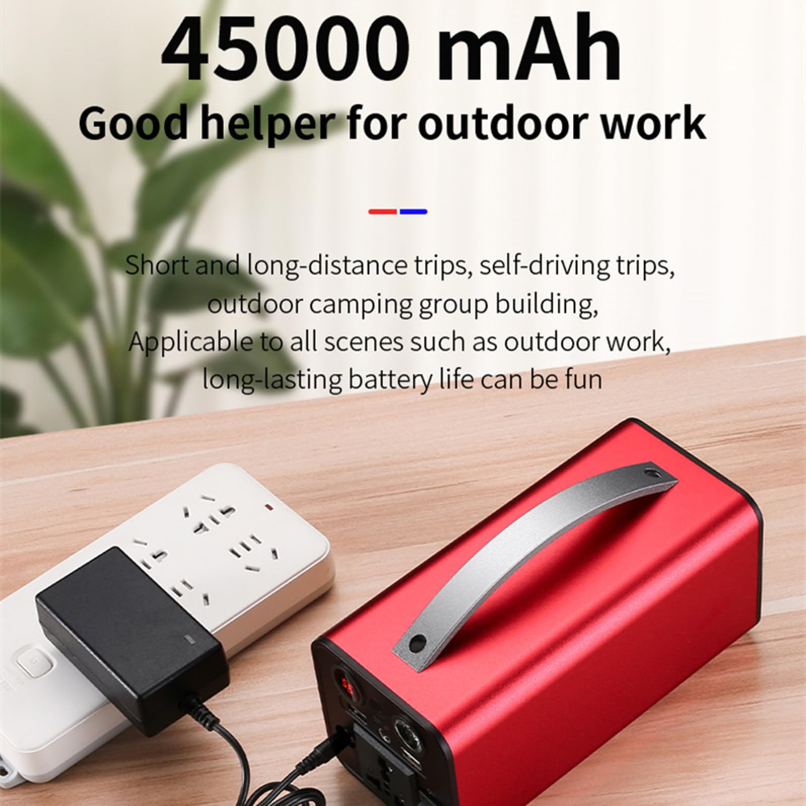 Alimentatore da Esterno da 180 W, Alimentatore Portatile da 220 V, Caricabatterie Multifunzione, Adatto per Campeggio, Viaggi e attività all'aperto, Nero