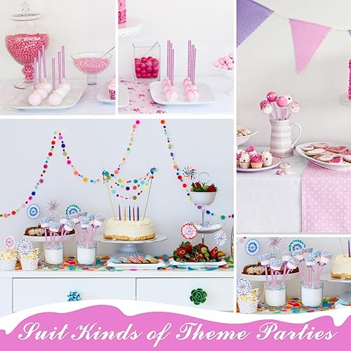 Miniatura 7 de Palitos y bolsas de manzana con purpurina, 24 palitos brillantes con bolsas de caramelo de 30 piezas y 1 rollo de cinta de purpurina de 25 yardas,