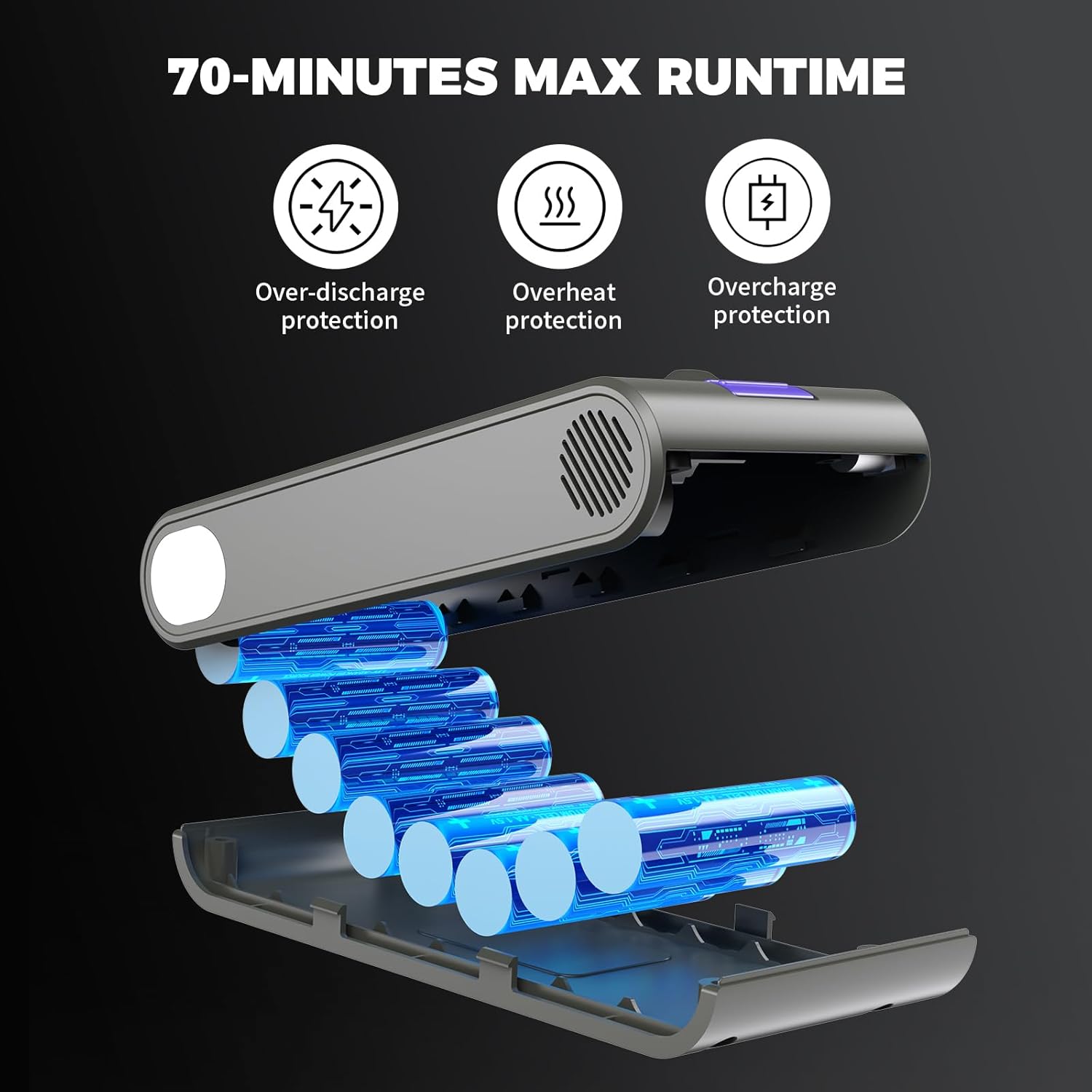 Cordless Vacuum Cleaner 1.8L Dustbin, 600W 55kPa 70Mins Stick Vacuum Cleaners for Home with Pet Brush, Self-Standing and Touch Screen, Vacuum Cordless for Pet Hair/Hardwood/Carpet/Car